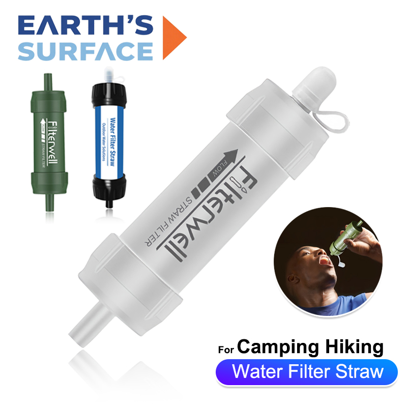Water Purification Straw - 屋外用ミニ浄水ストロー ポータブルミクロン浄水器 サバイバル緊急キャンプハイキング暴風災害緊急時用