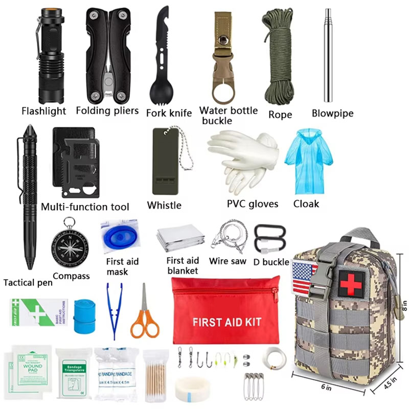 サバイバル応急処置キットサバイバルフルセットモールアウトドア - Bivy Bag Emergency のレビューと価格