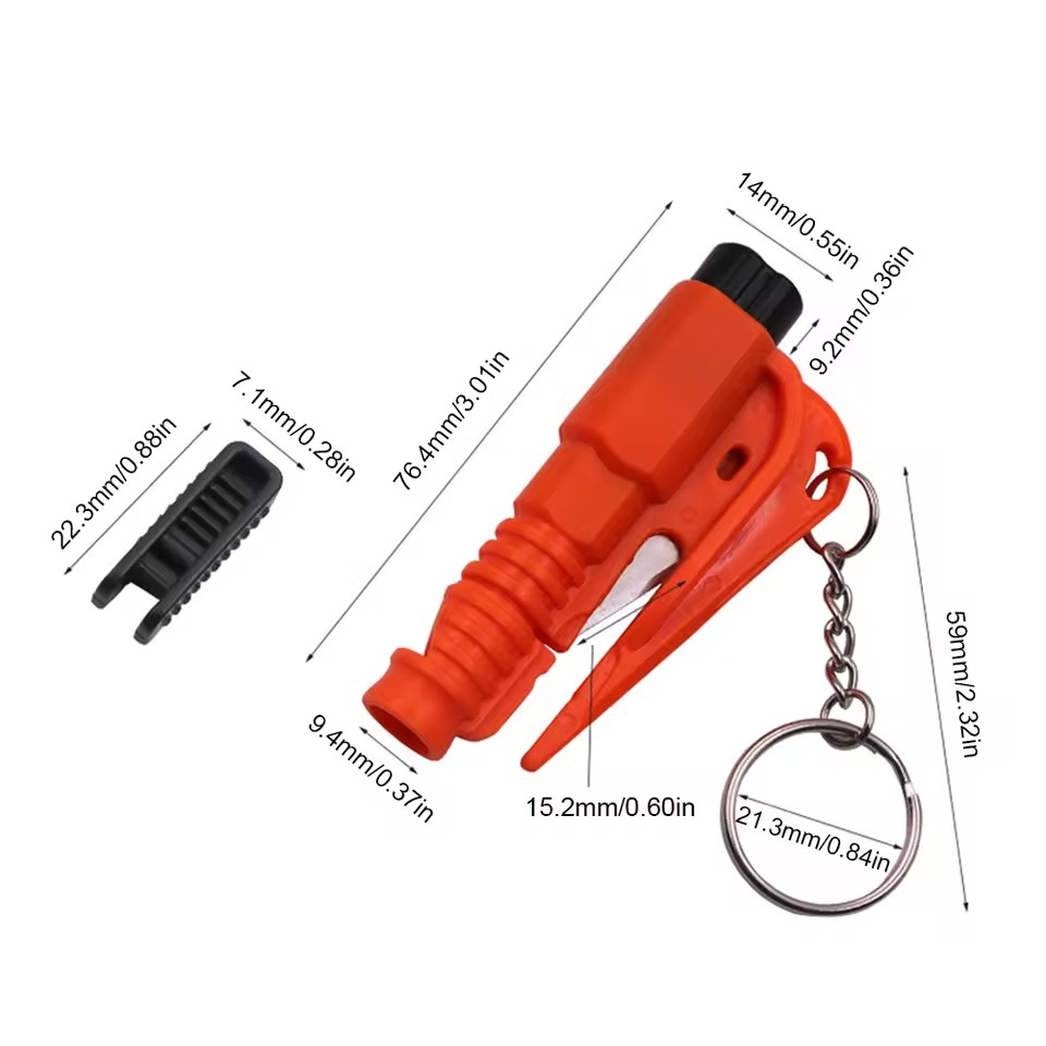 安全ハンマー 車用脱出ツール 3-in-1 窓割り器 シート - Rescue Rope Throw のレビューと価格