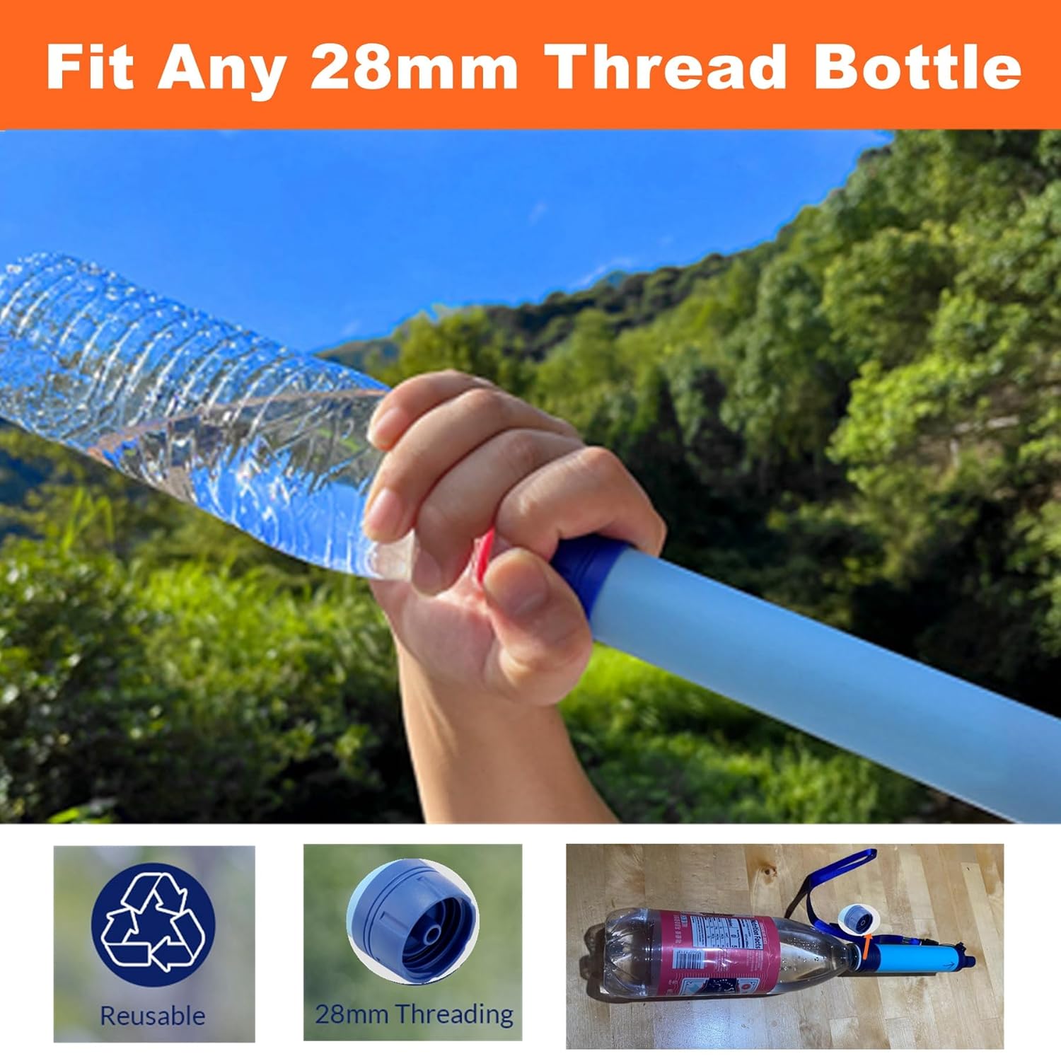 個人用浄水ストロー アウトドア携帯用ろ過装置 緊急サバイバル - Water Purification Straw のレビューと価格
